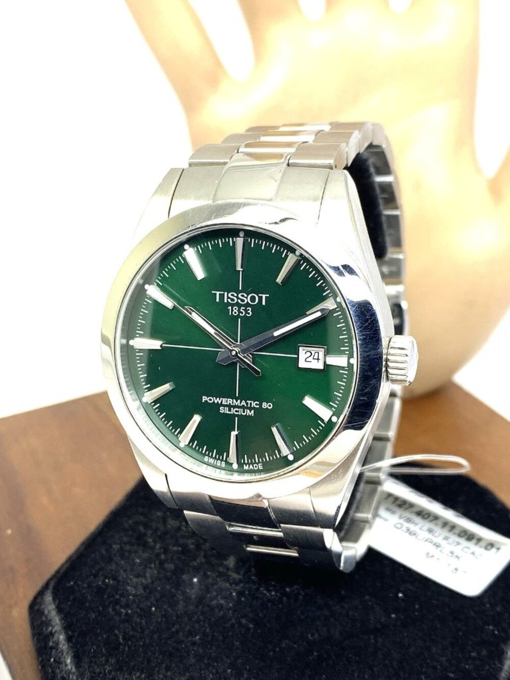 Tissot Men’s Watch Swiss Automatic 40mm Green Dial Silver Steel T1274071109101